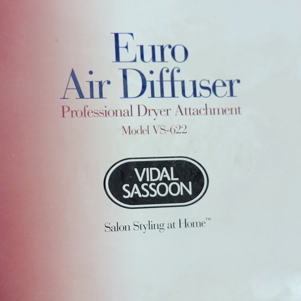 Vidal Sassoon Euro Air Diffuser Professional Dryer Attachment Burgundy VS-622